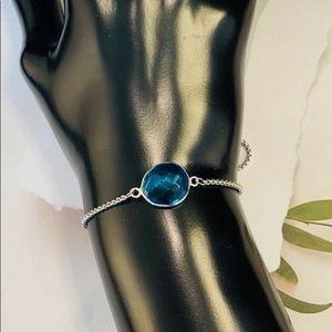 Blue Topaz Slider Bracelet